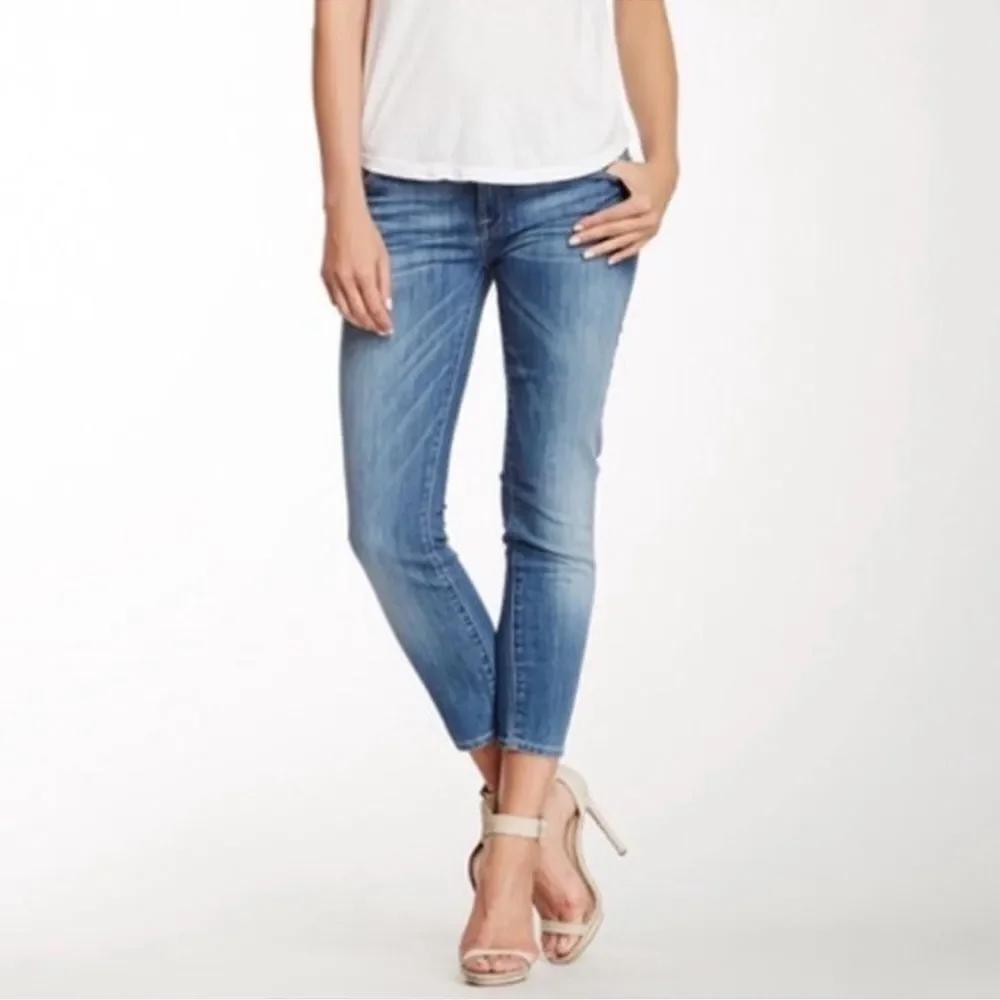 7 For All Mankind Low Rise Crop Roxanne Jeans Size 29 - Picture 1 of 8